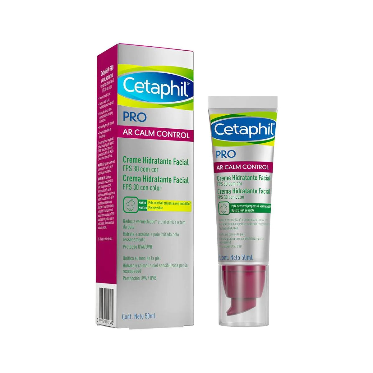 Cetaphil Pro AR Calm Control Crema Hidratante Facial FPS30 Con Color 50ml