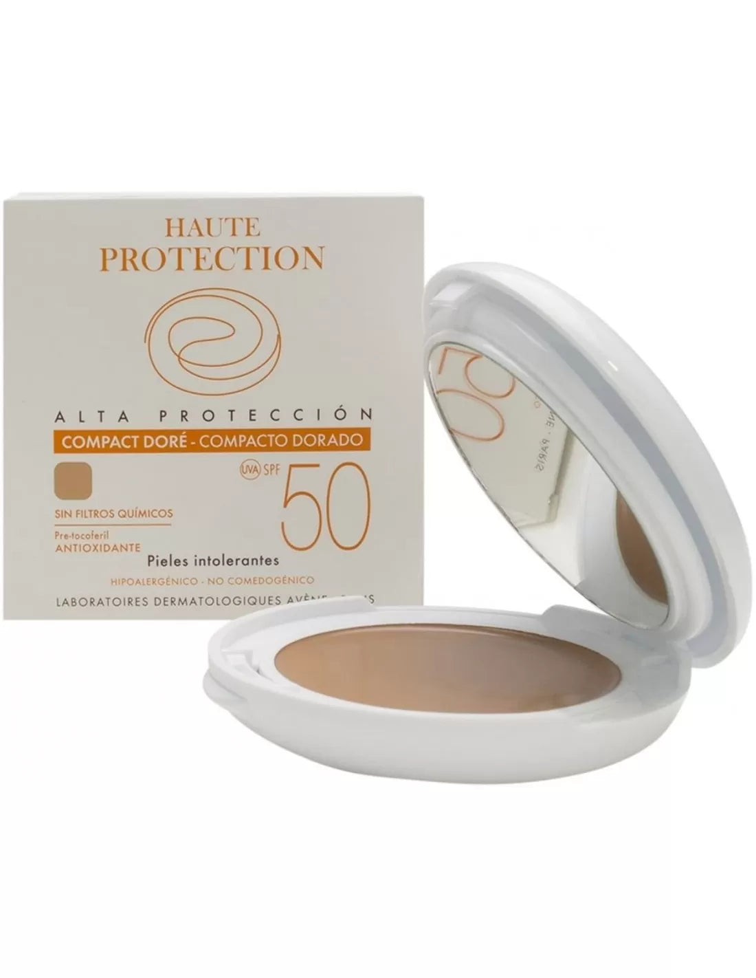 Protector Solar Crema Compacta Tono Dorado FPS50 10g
