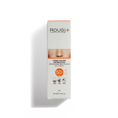 Crema Solar FPS 50+ Rostro Anti-Manchas con Vitamina C Rougj+