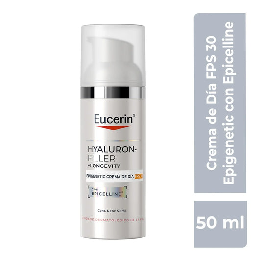 Eucerin Hyaluron-Filler +Longevity Epigenetic Crema de Día FPS 30 50 ml