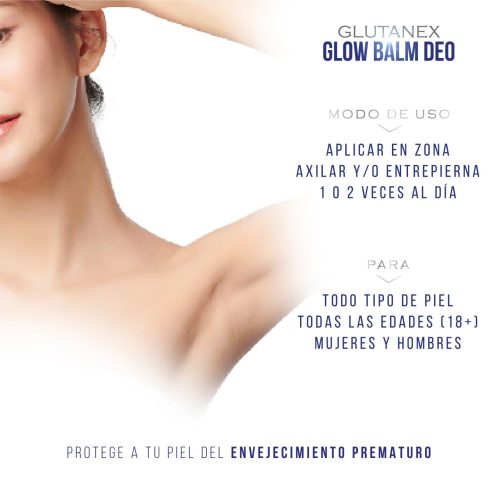 GLUTANEX™ GLOW BALM DEO Bálsamo Aclarante, Calmante y Antioxidante Axilar