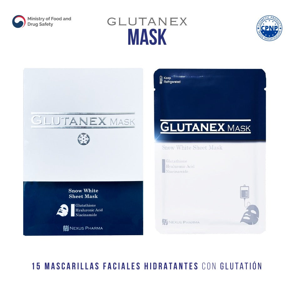 GLUTANEX™ MASK Mascarillas faciales Reafirmantes (Caja con 15 mascarillas)